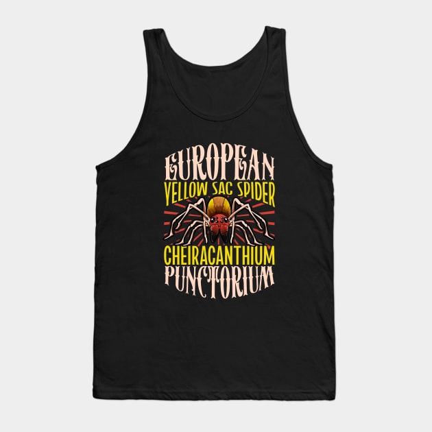 European Yellow Sac Spider Tank Top by Modern Medieval Design